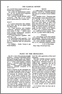 Pliny on the smaragdus